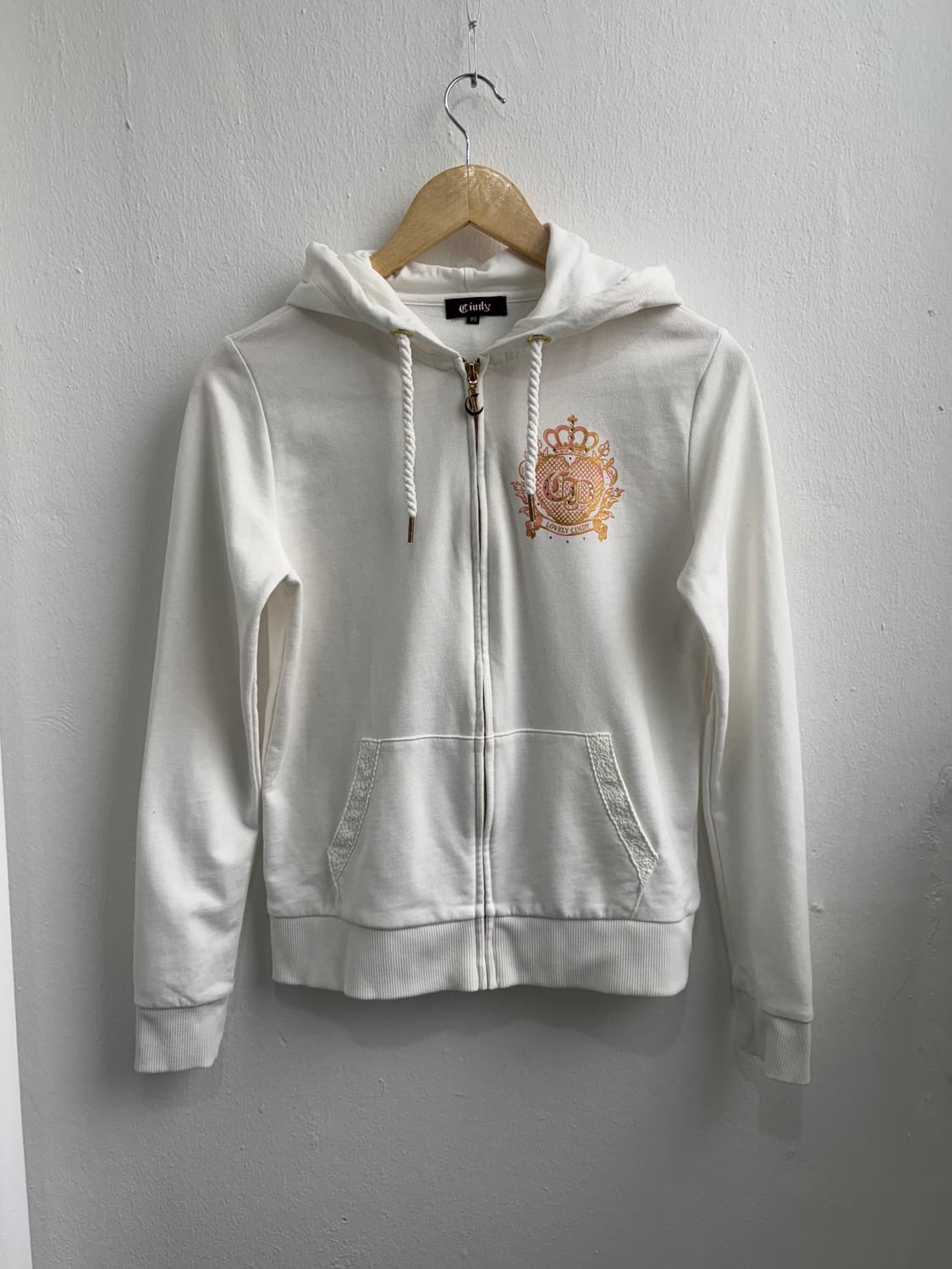 Vintage White Graphic Cubic Hood Zip-up 상품이미지2