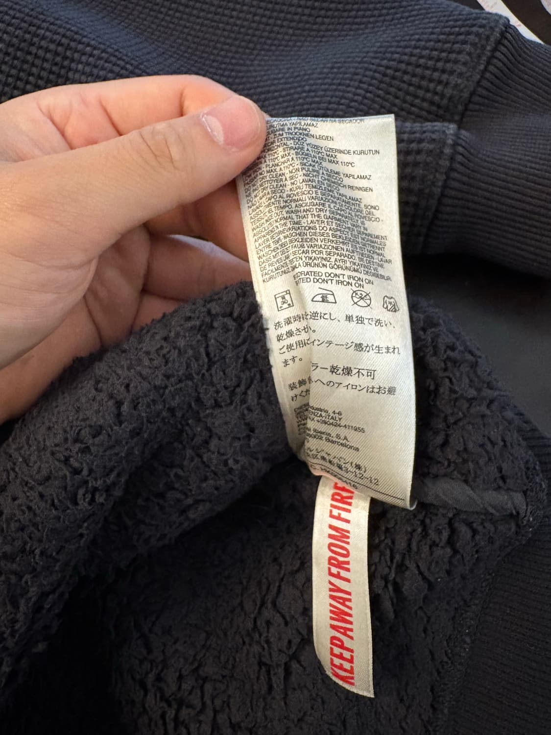 디젤 와플 후리스 후드집업 M 상품이미지5