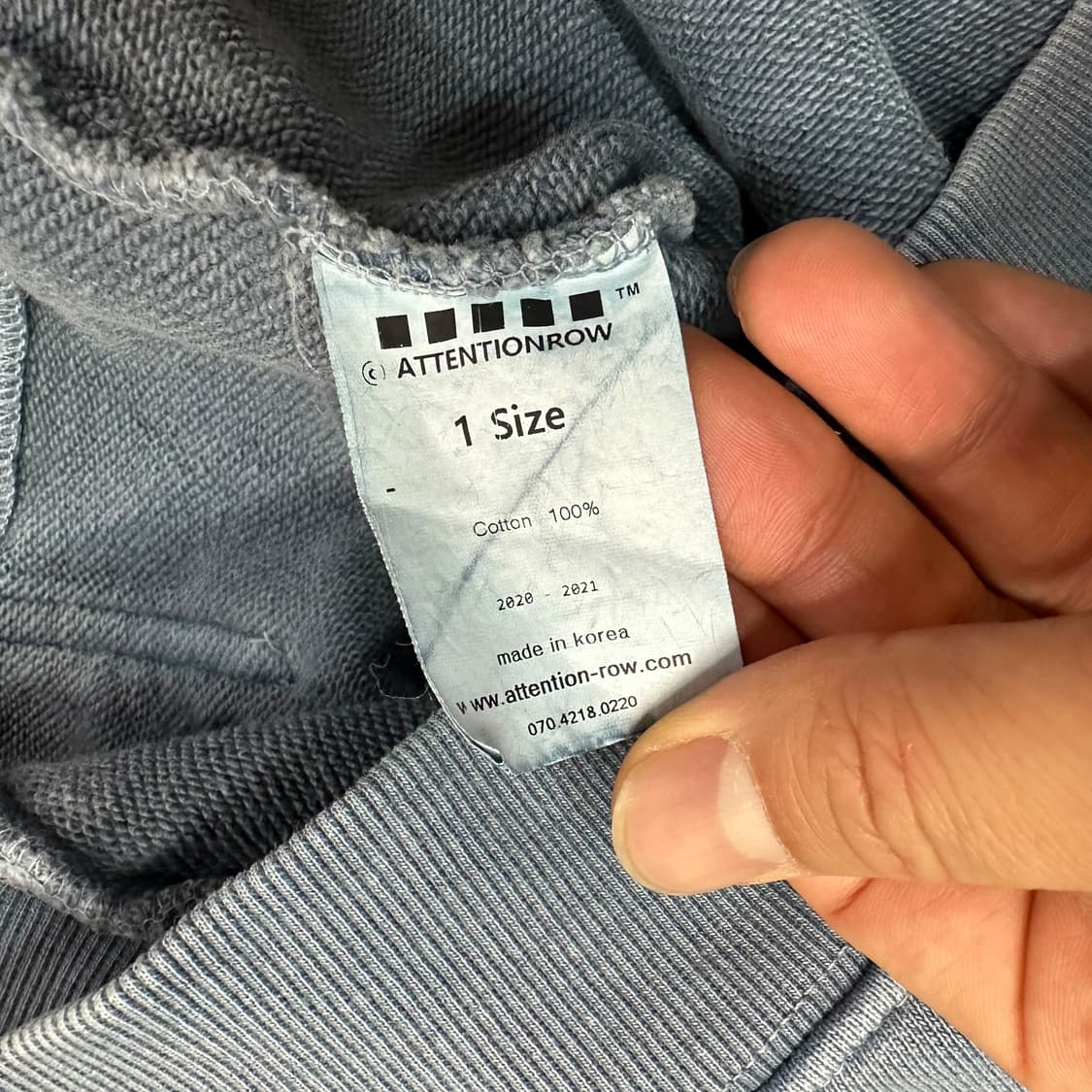 어텐션로우 피그먼트 후드티 상품이미지5