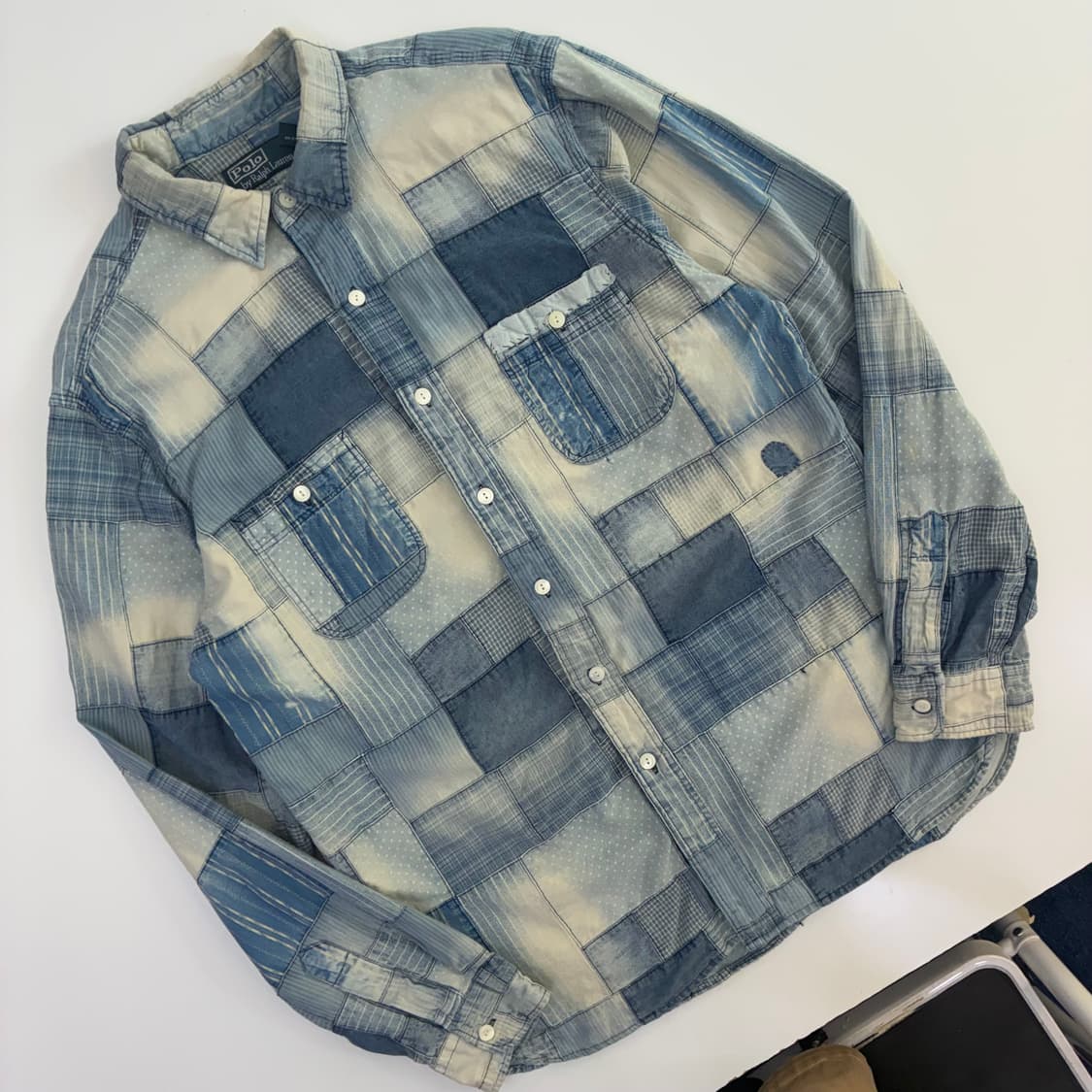 Polo  폴로 랄프로렌 인디고 패치워크 워크 셔츠  상품이미지2