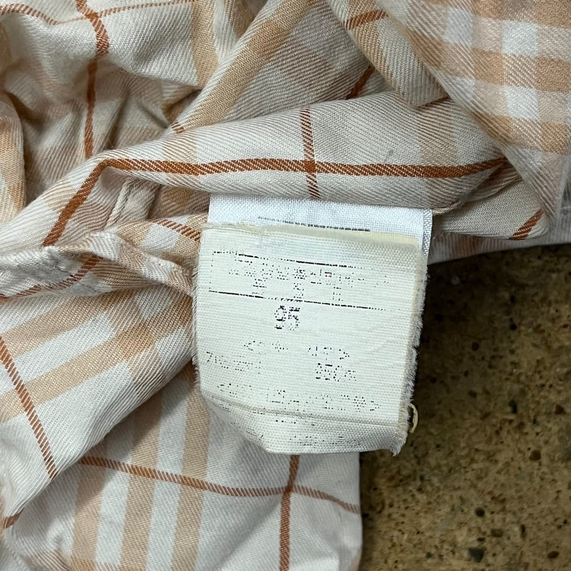 [정품/M] 버버리 체크 반팔 셔츠 아이보리 b16 상품이미지5