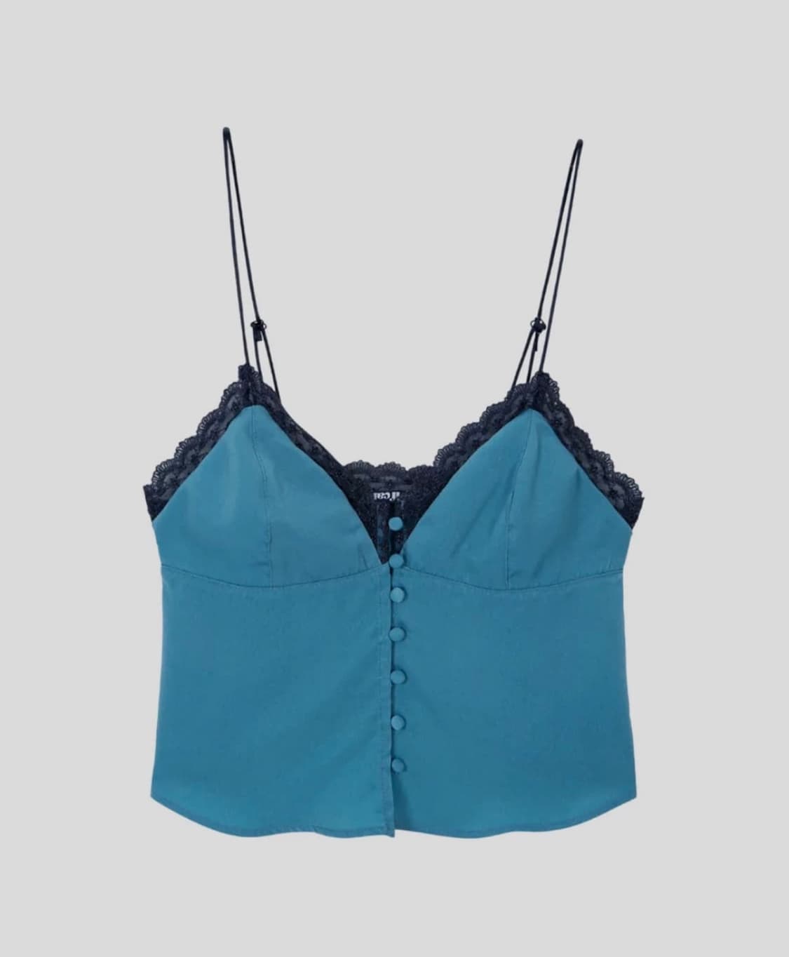 애즈이프캘리 레이스 탑 블라우스 블루 상품이미지1