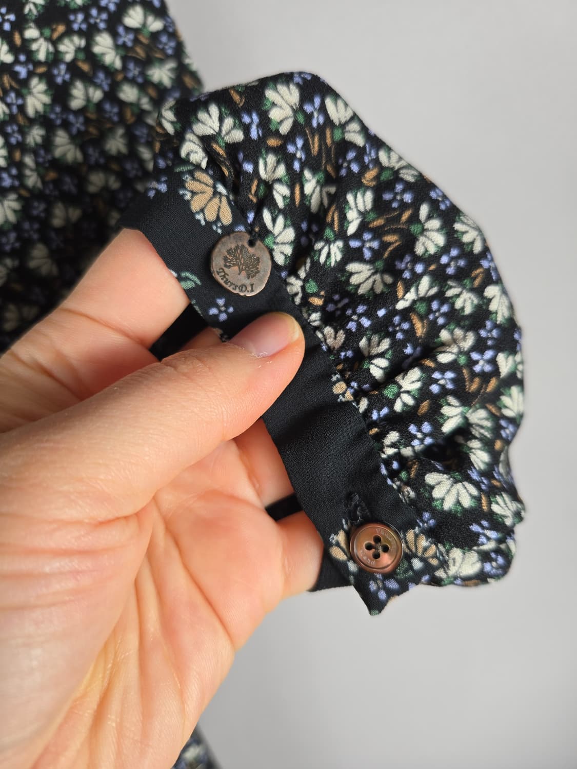 [무료배송]써스데이아일랜드 M 기모 안감 플라워 쉬폰 롱 원피스 상품이미지3