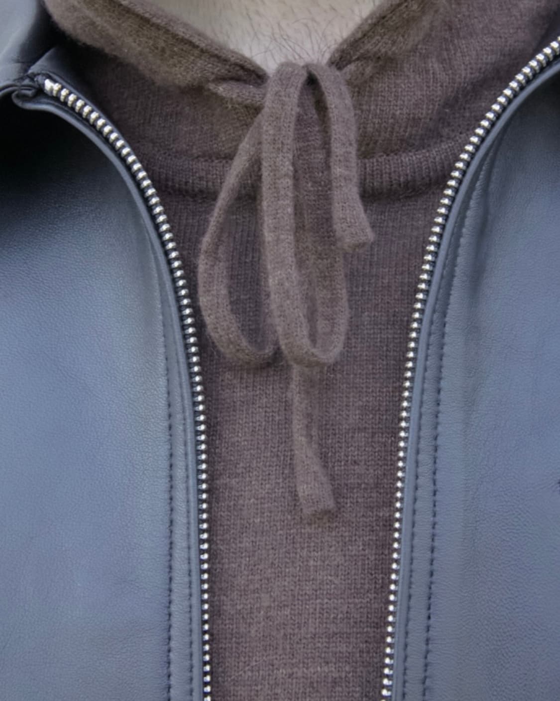 Plain Knit Hoodie Brown 상품이미지1
