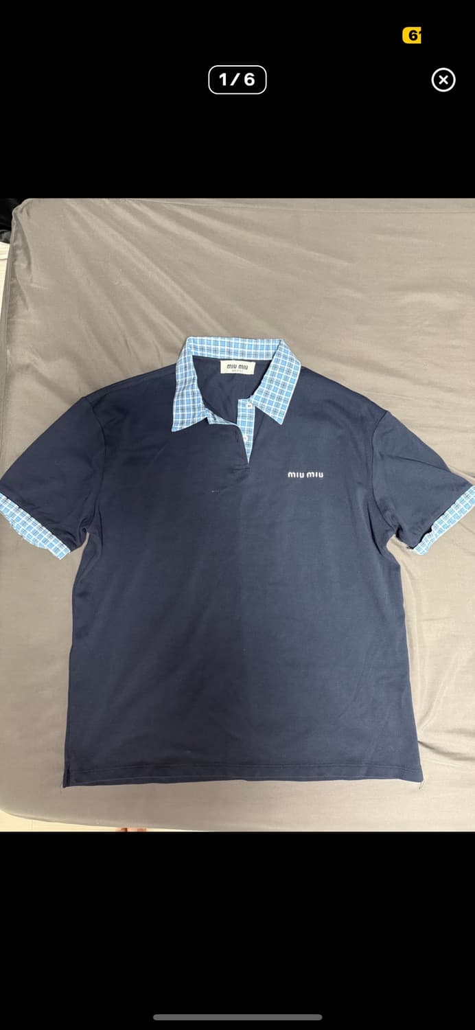 미우미우 피케 폴로티셔츠 xl (남성 m) 상품이미지1