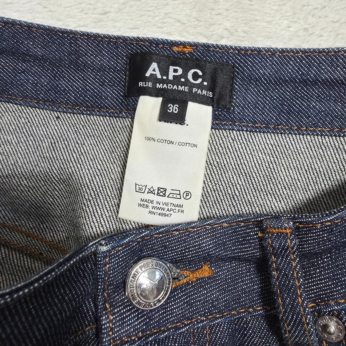 (36)여성 A.P.C 아페쎄 생지 데님 스커트  상품이미지3
