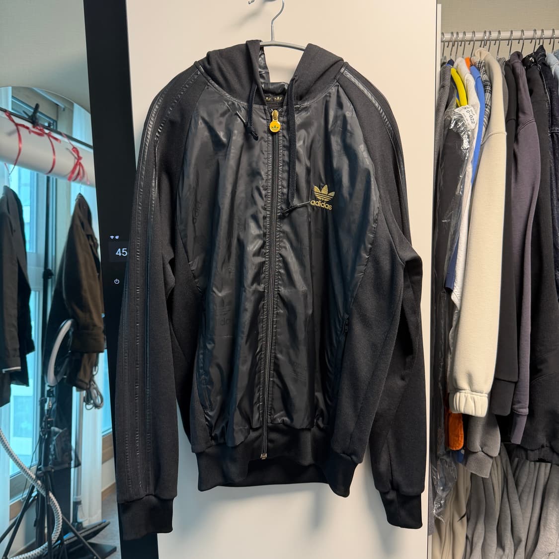 아디다스 금장로고 후드 져지 105 사이즈 상품이미지1