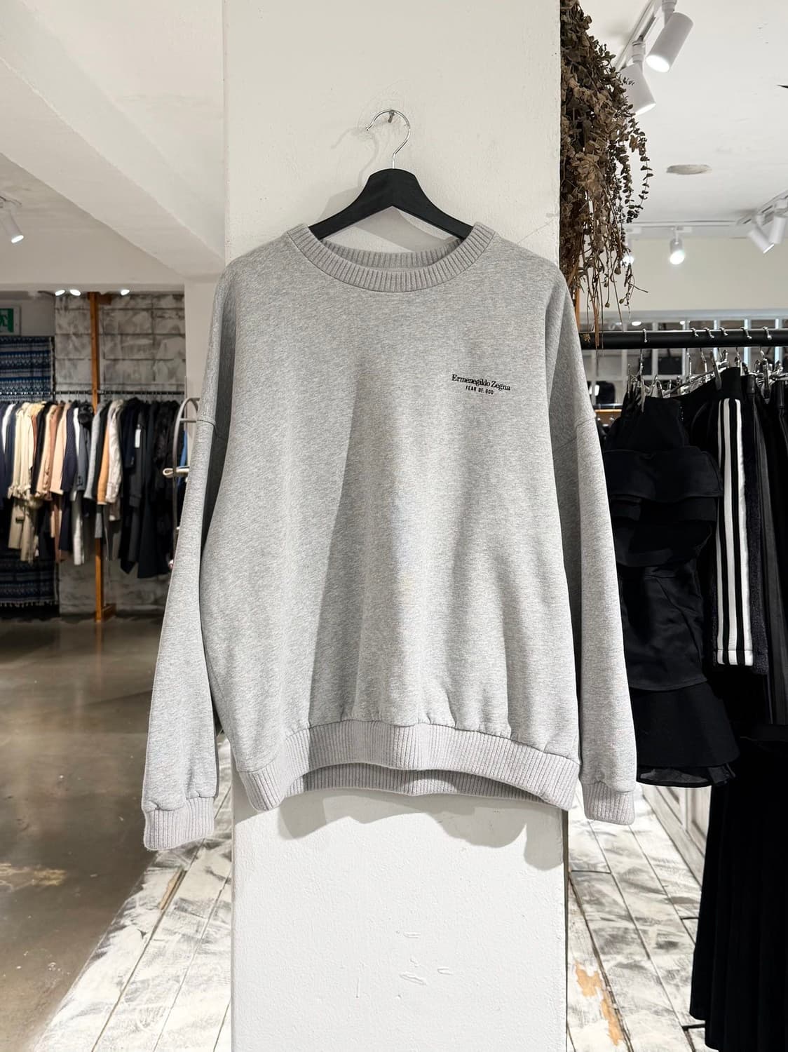 피어 오브 갓 X 에르메네질도 제냐 그레이 스웻 셔츠 조거 셋업 상품이미지2