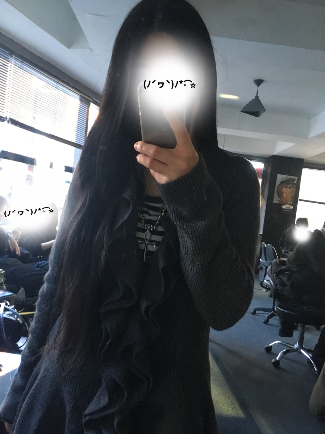 러플 롱 그레이 가디건  상품이미지2