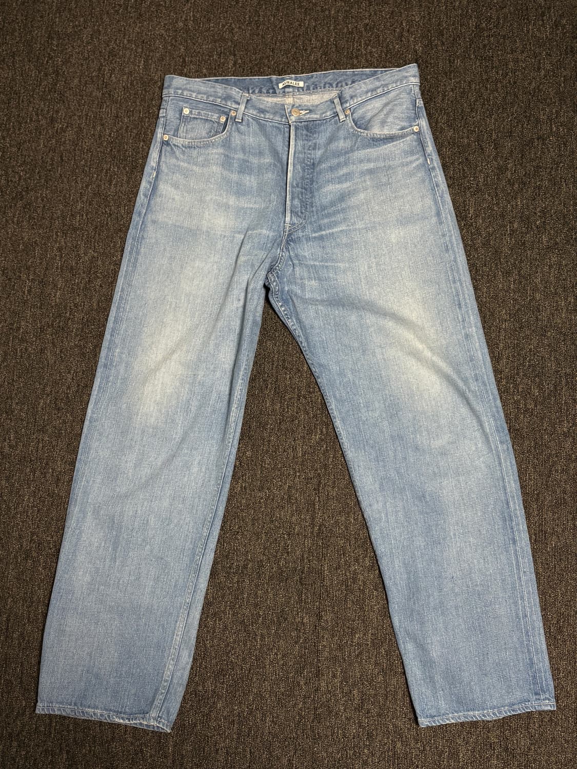 오라리 25ss 셀비지 페이디드 라이트 데님 와이드 5 상품이미지2