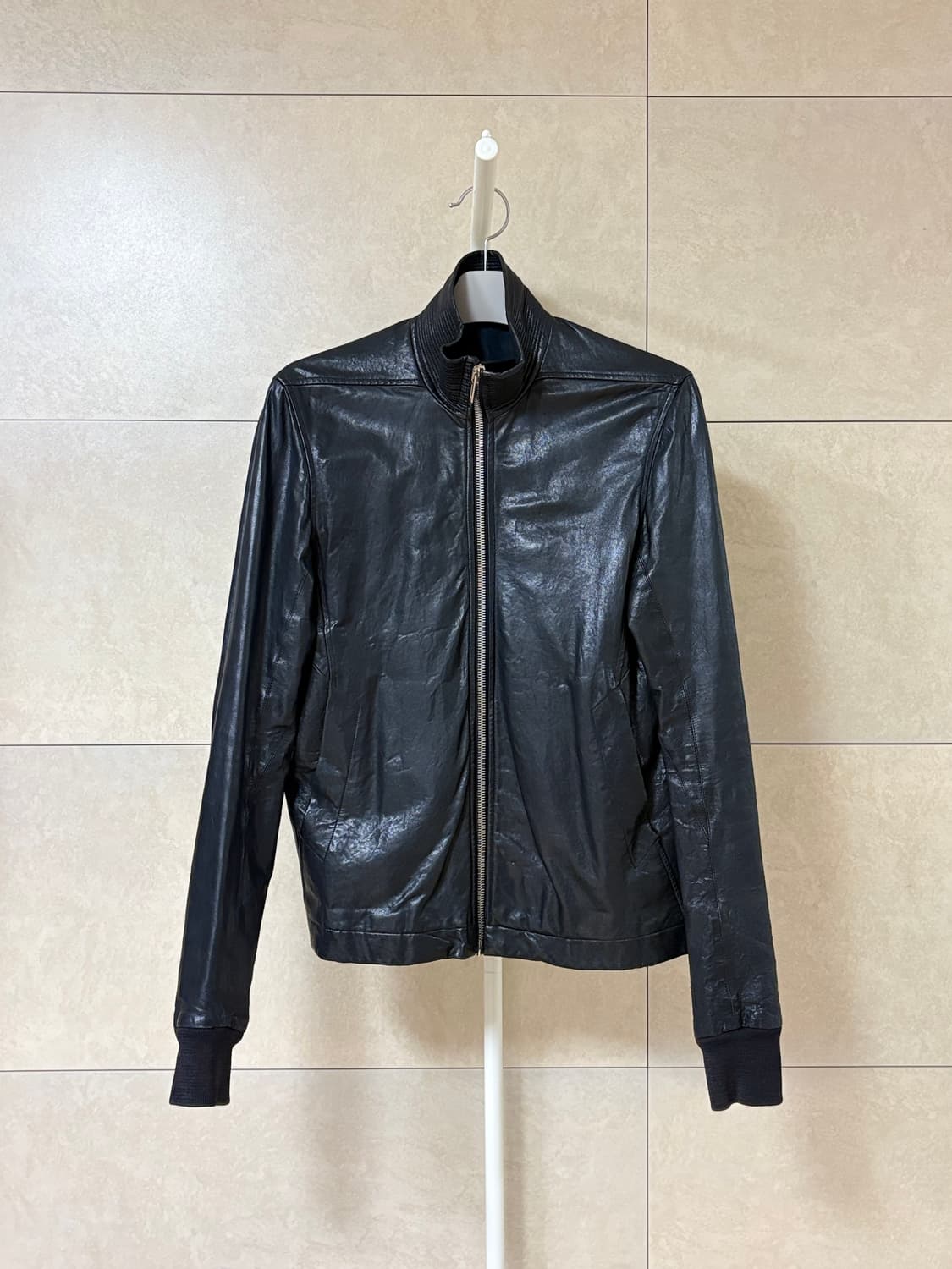 릭오웬스 하이넥 램스킨 자켓 상품이미지2