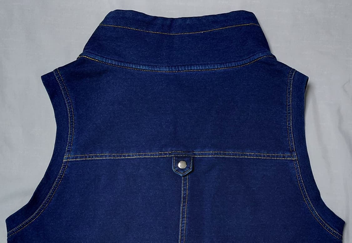 [M] RUE DE BAC(뤼 드 박) 데님 콤비 하이넥 베스트 상품이미지8