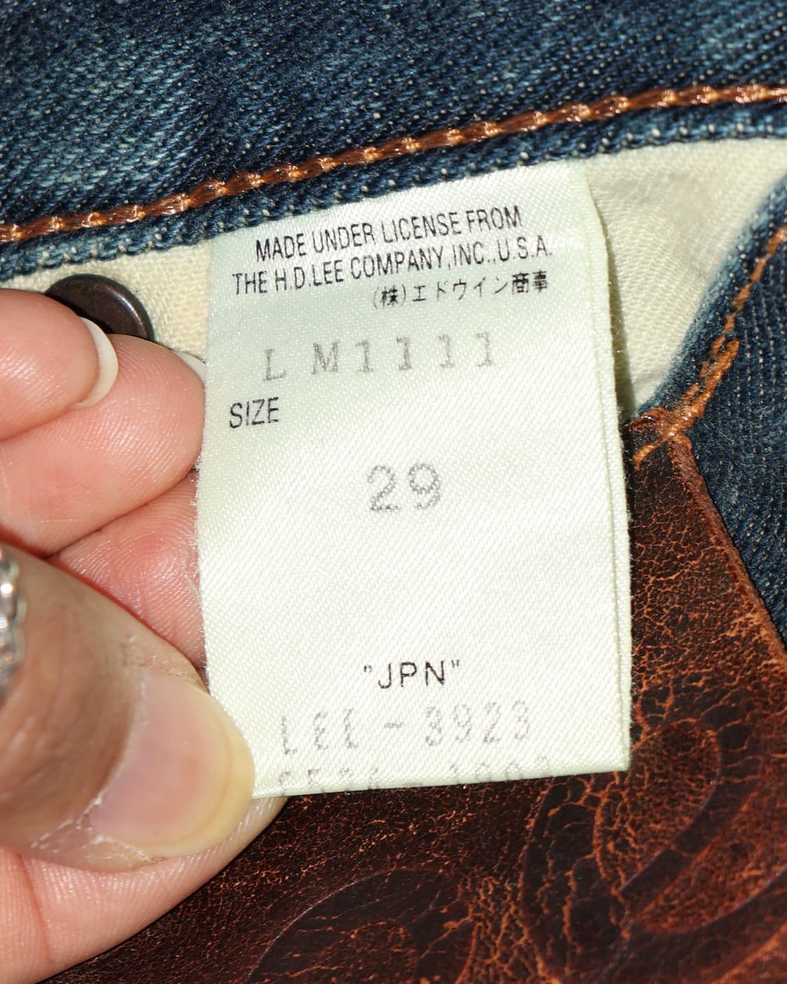 Lee 리 빈티지 워싱 데님팬츠 [0-182] 상품이미지9