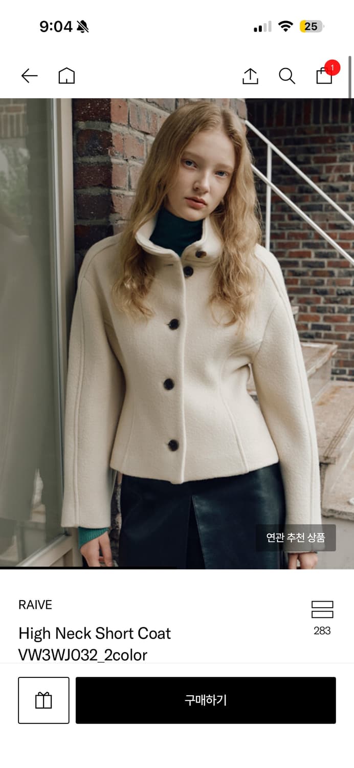 레이브 하이넥 코트 상품이미지1