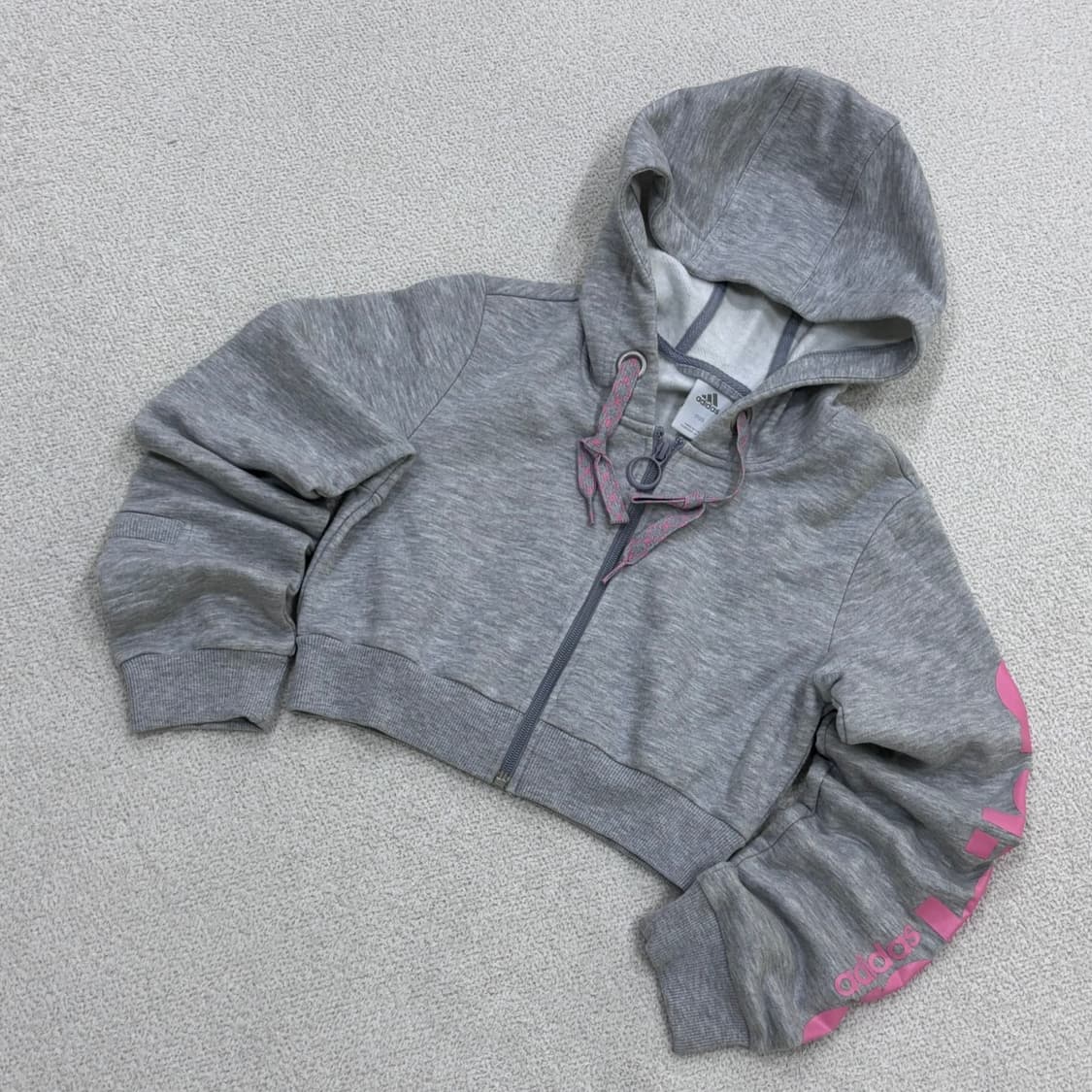 95 아디다스 여성 크롭 후드 집업 0427E 상품이미지1