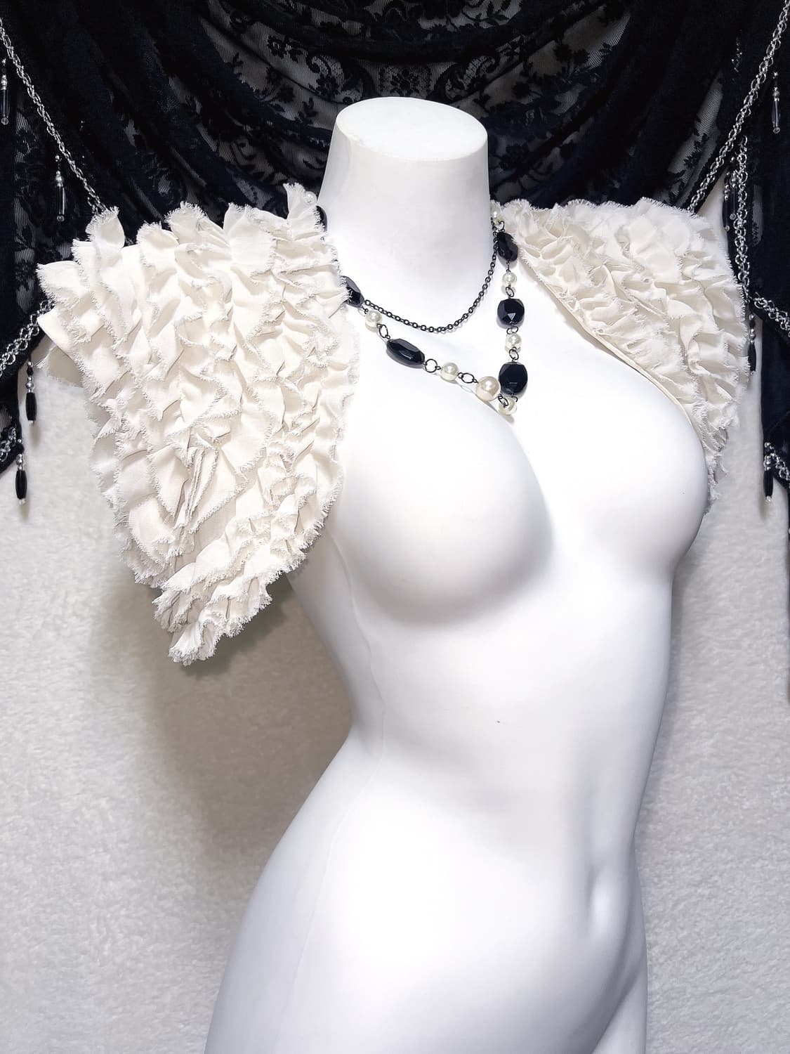 로맨틱고딕 히메갸루 로걀 프릴 쉬폰볼레로 가디건 베스트 페어리 달천 상품이미지3