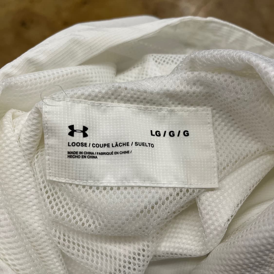 [정품/L] 언더아머 화이트 후드 바람막이 자켓 b14 상품이미지7