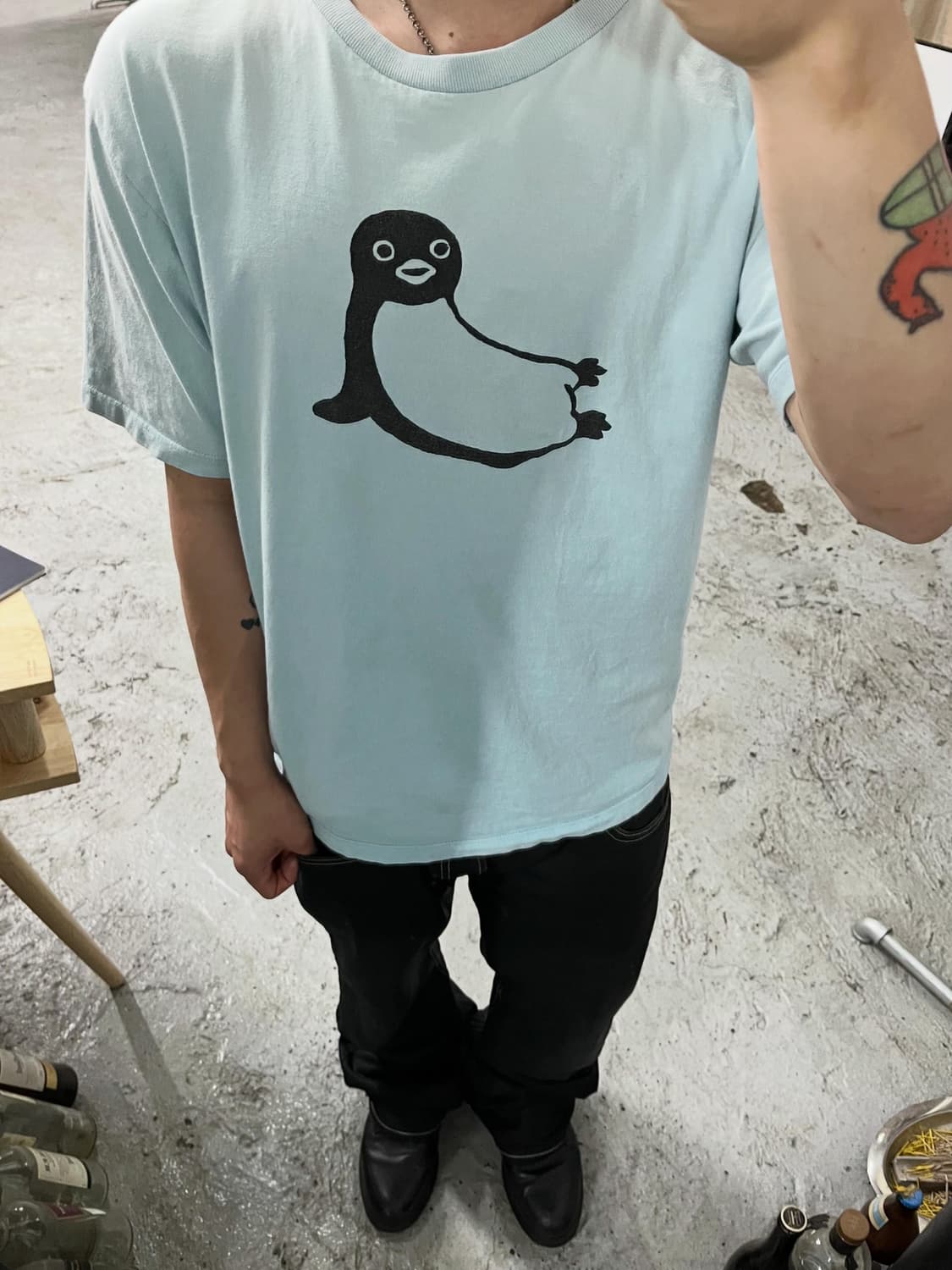 Graniph Suica 🐧 faded tee 상품이미지1