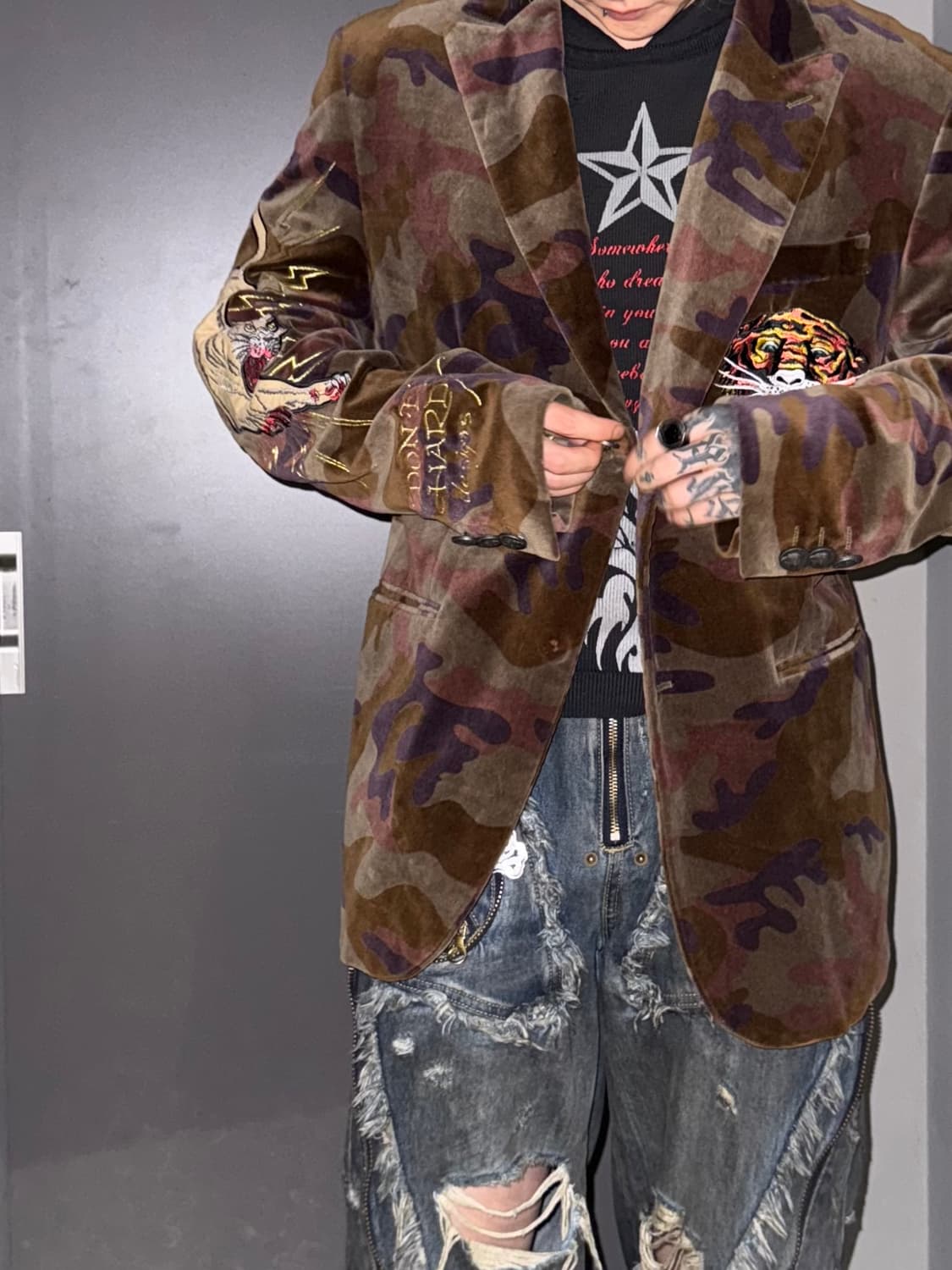 에드하디 올스스쿨 카모 블레이저 상품이미지3