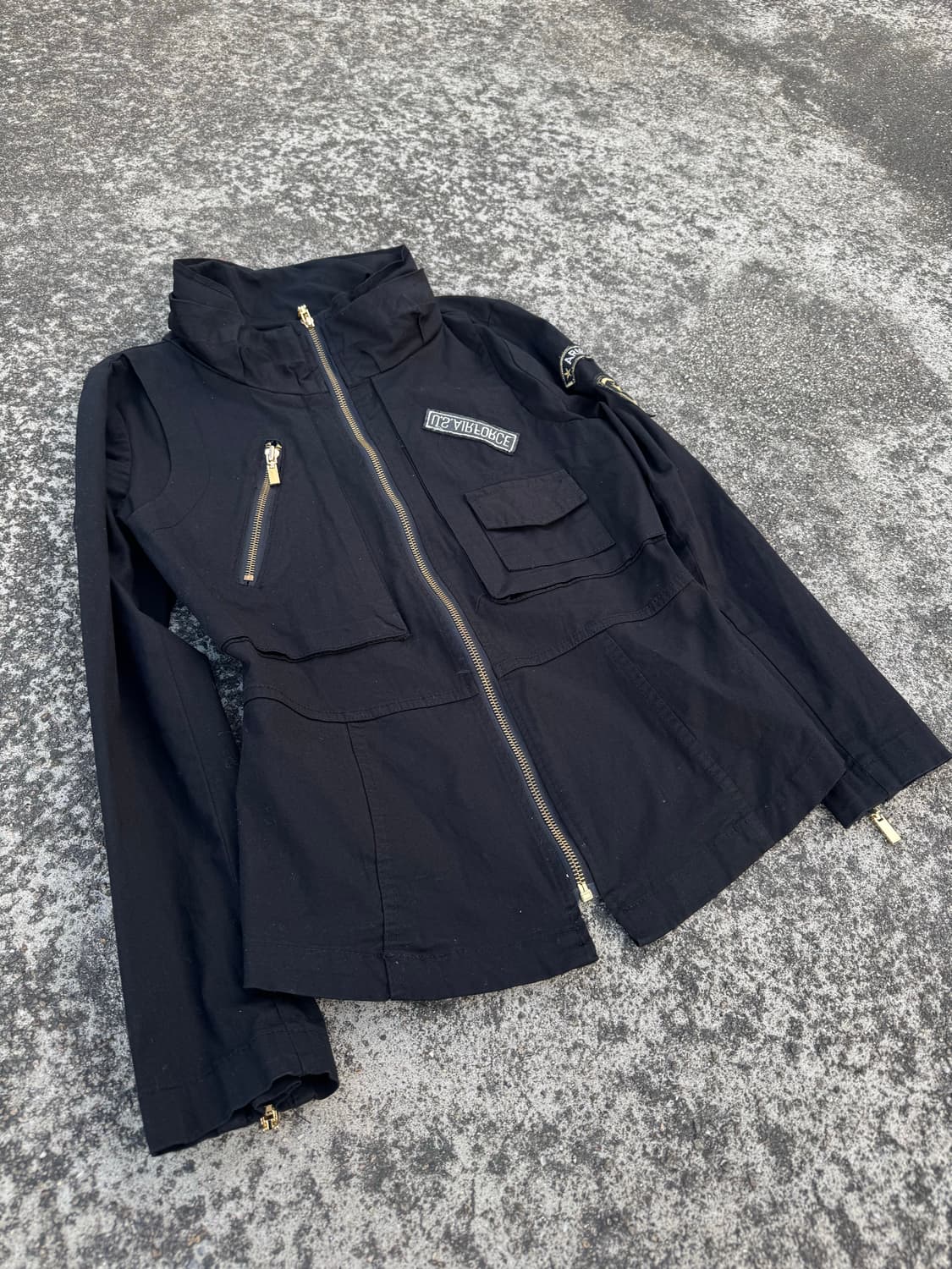 Black Zip-Up Field Jacket 상품이미지2