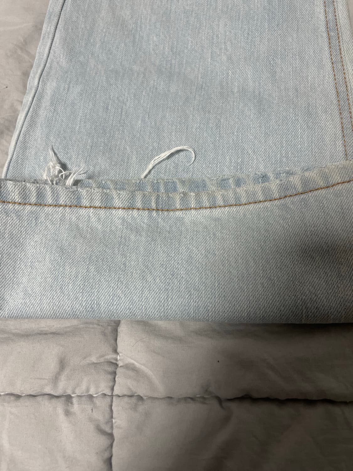 ERL 이알엘 디스트레스 플레어 데님 팬츠 XL 상품이미지6