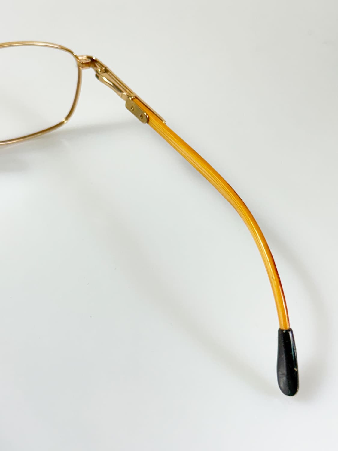 90s CAROCHE 골드 브라운 슬림 스퀘어 빈티지 안경 상품이미지6