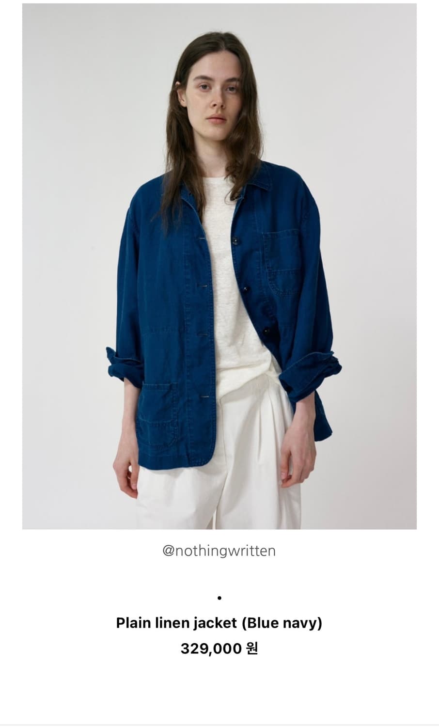 낫띵리튼 plain linen jacket 상품이미지1