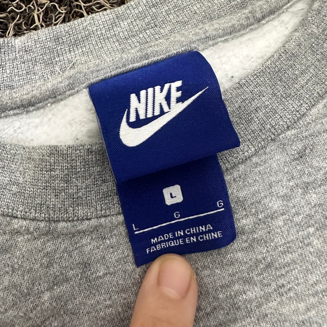 NIKE 나이키 기모 맨투맨 그레이 L 상품이미지5