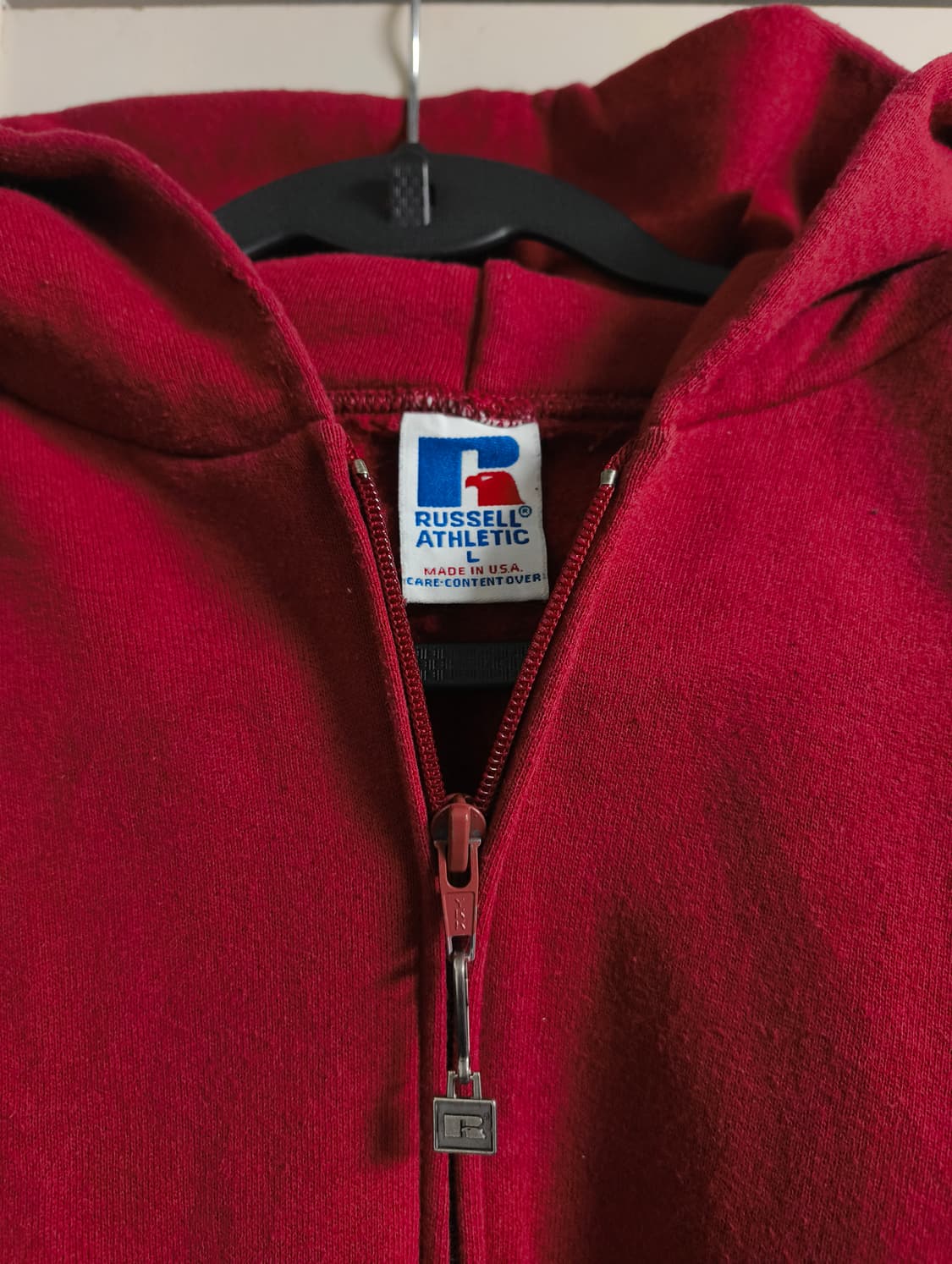 러셀 체리레드 후드집업 usa L 상품이미지2