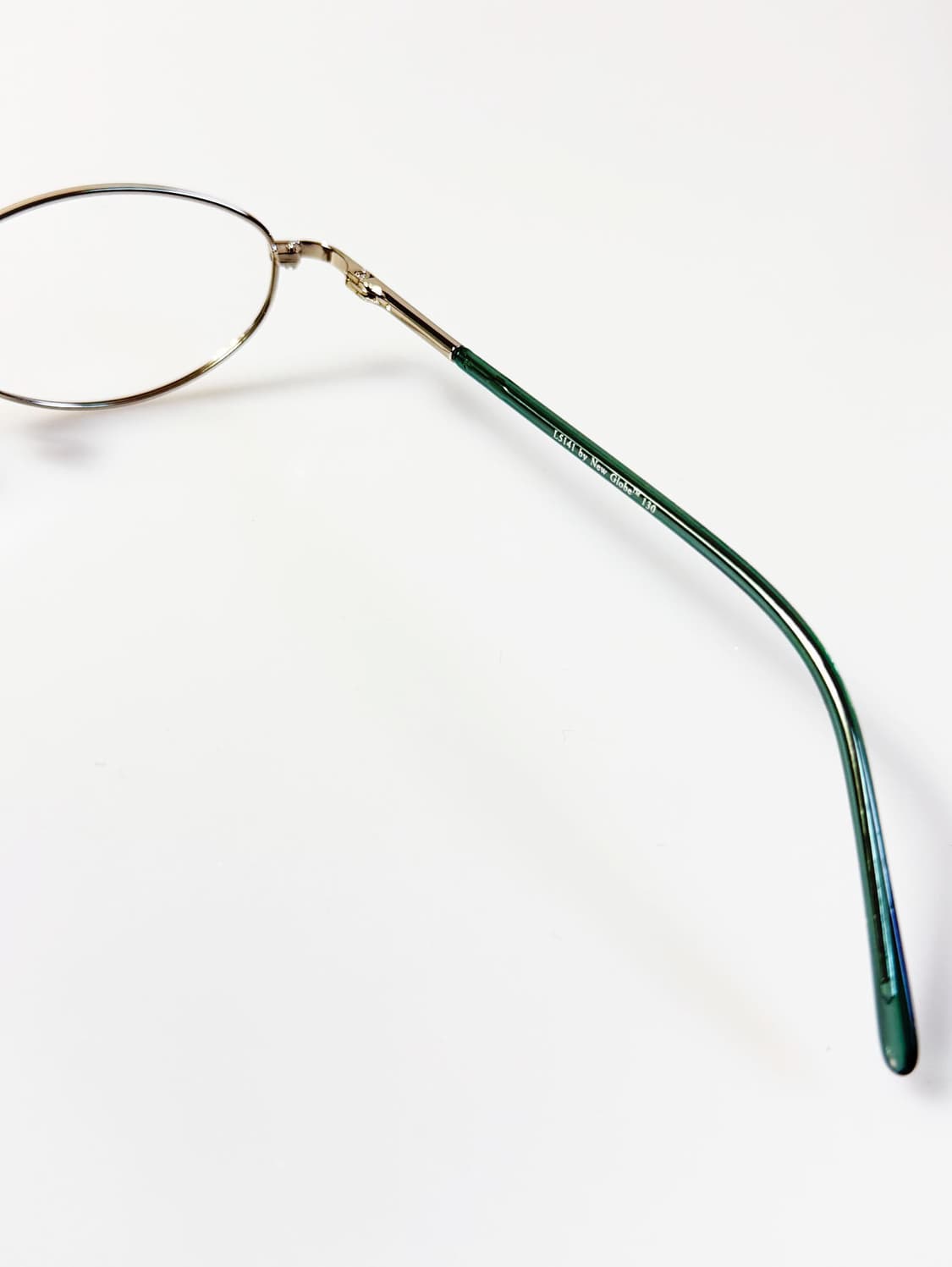 90s NEW GLOBE 실버톤 메탈 슬림 오벌 빈티지 안경 상품이미지7