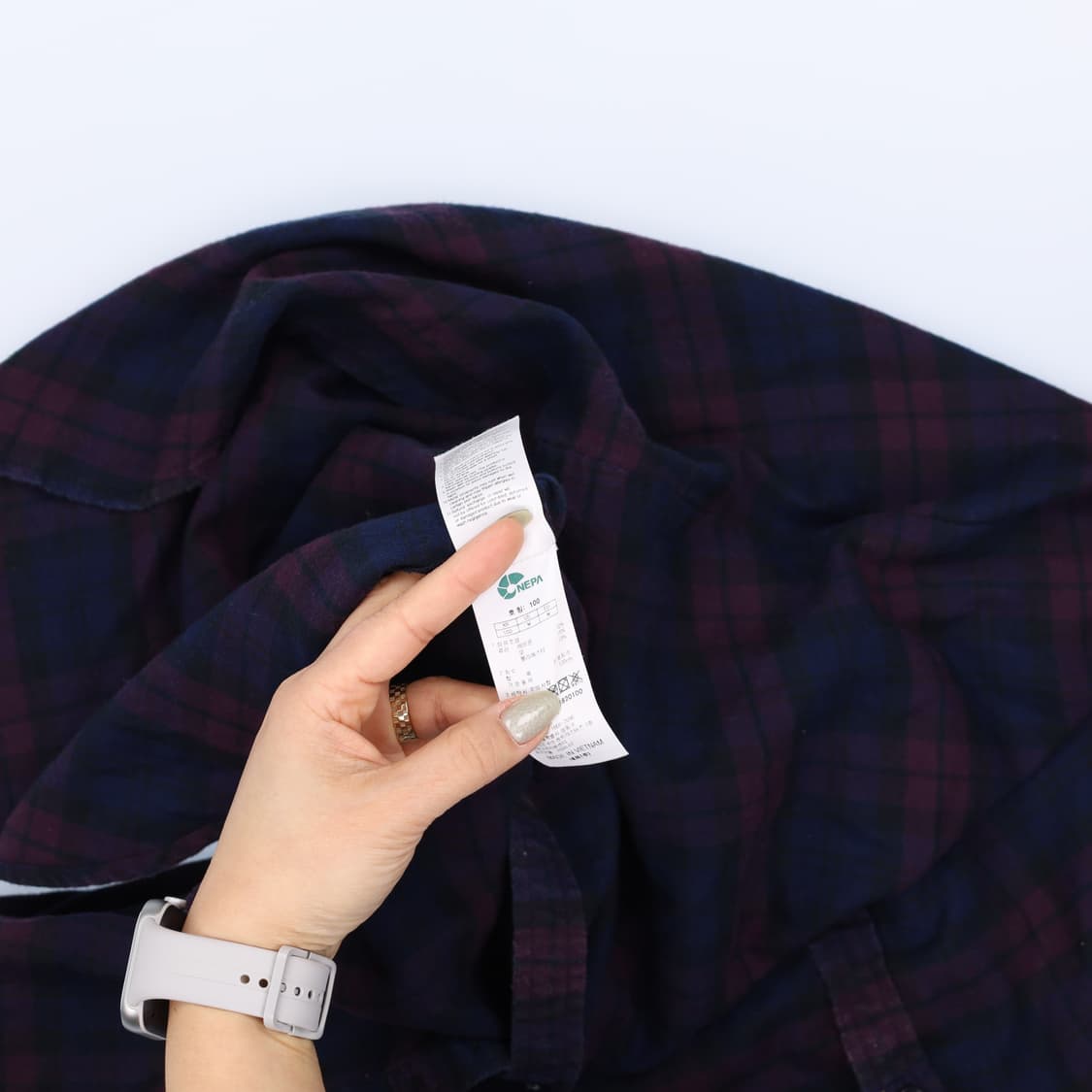 [100] 네파 체크 카라셔츠 폴로셔츠 남방 0114J 상품이미지6