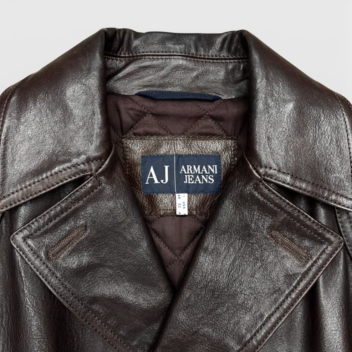 00's 아르마니 진스 레더 코트 상품이미지6