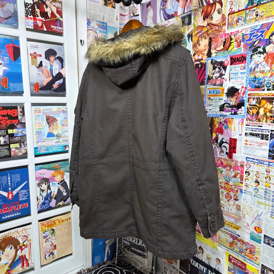 빈티지 멀티 포켓 밀리터리 후드퍼 누빔 야상 점퍼 상품이미지6