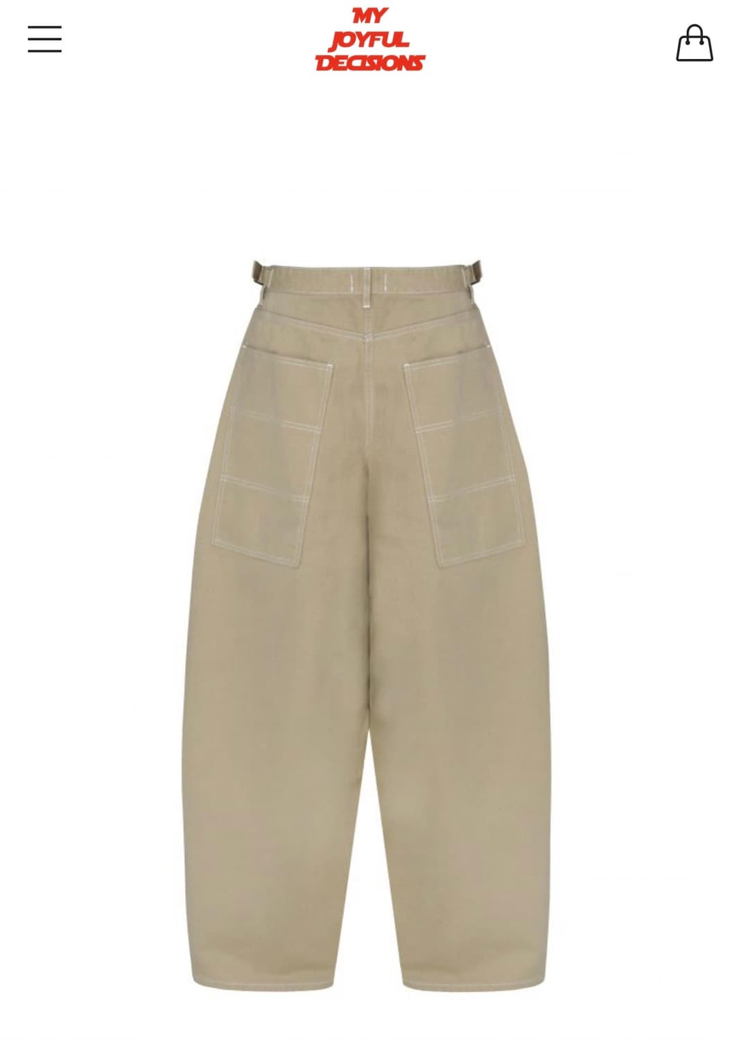 MJD BIG POCKET BAGGY PANTS (베이지)  상품이미지2