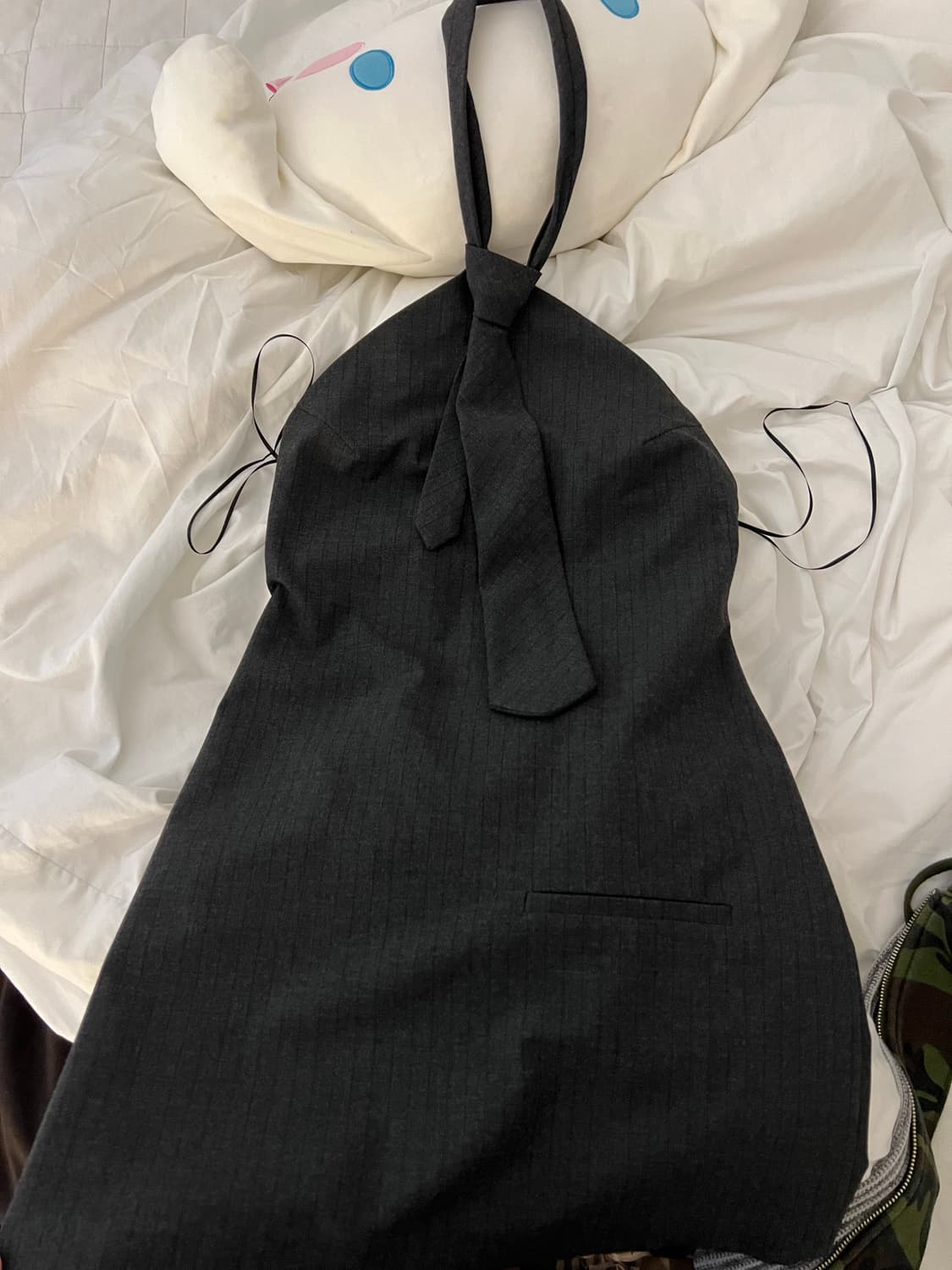 자라 넥타이 홀터넥 원피스 상품이미지4