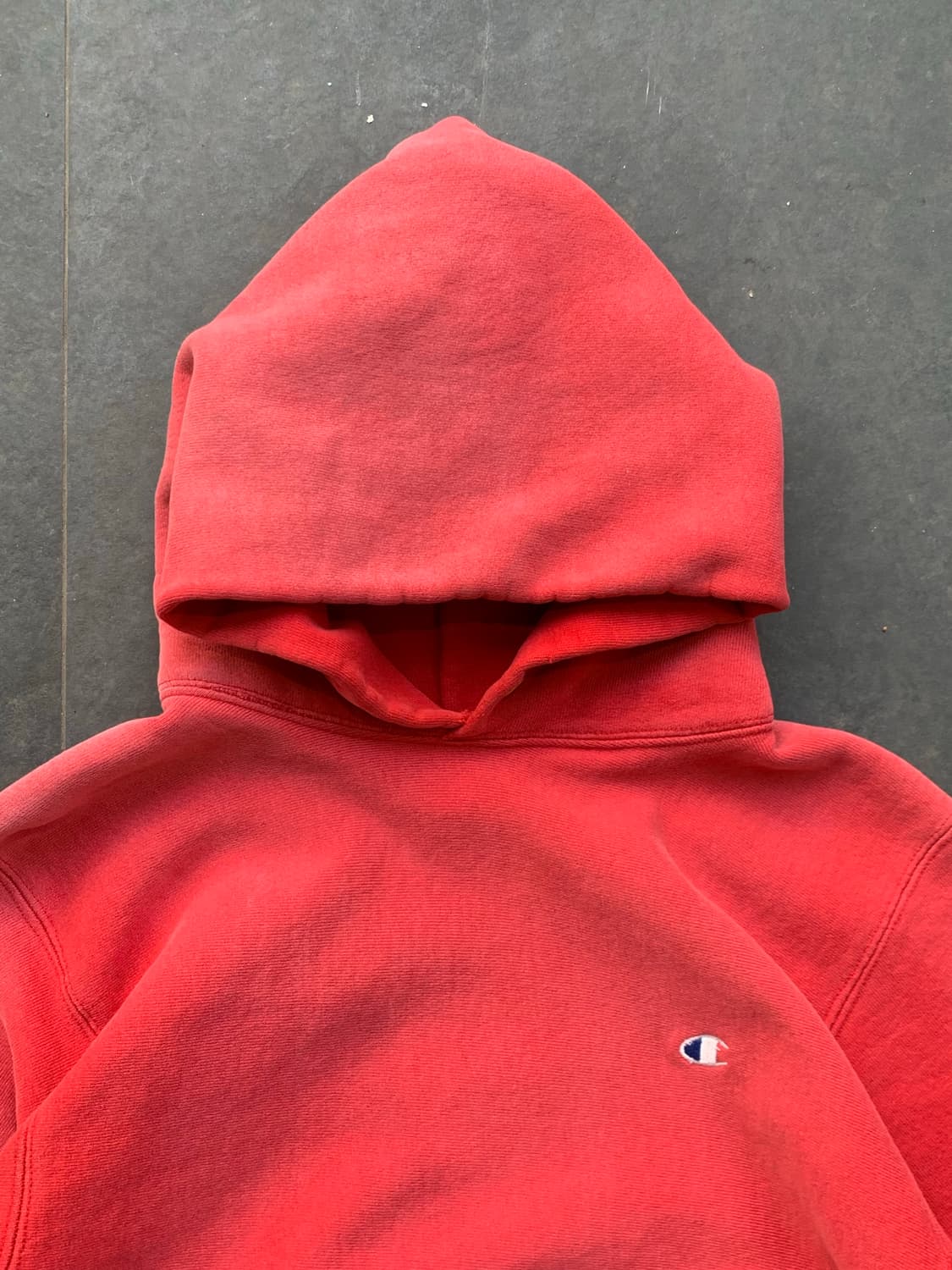 90s 챔피온 리버스위브 스웻후디 선페이디드 레드 상품이미지2