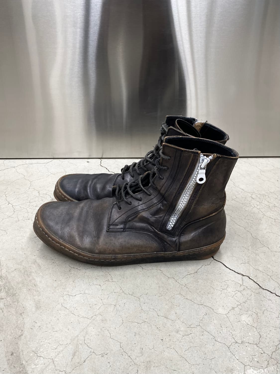 미하라 야스히로 레더 레이스업 부츠 상품이미지3