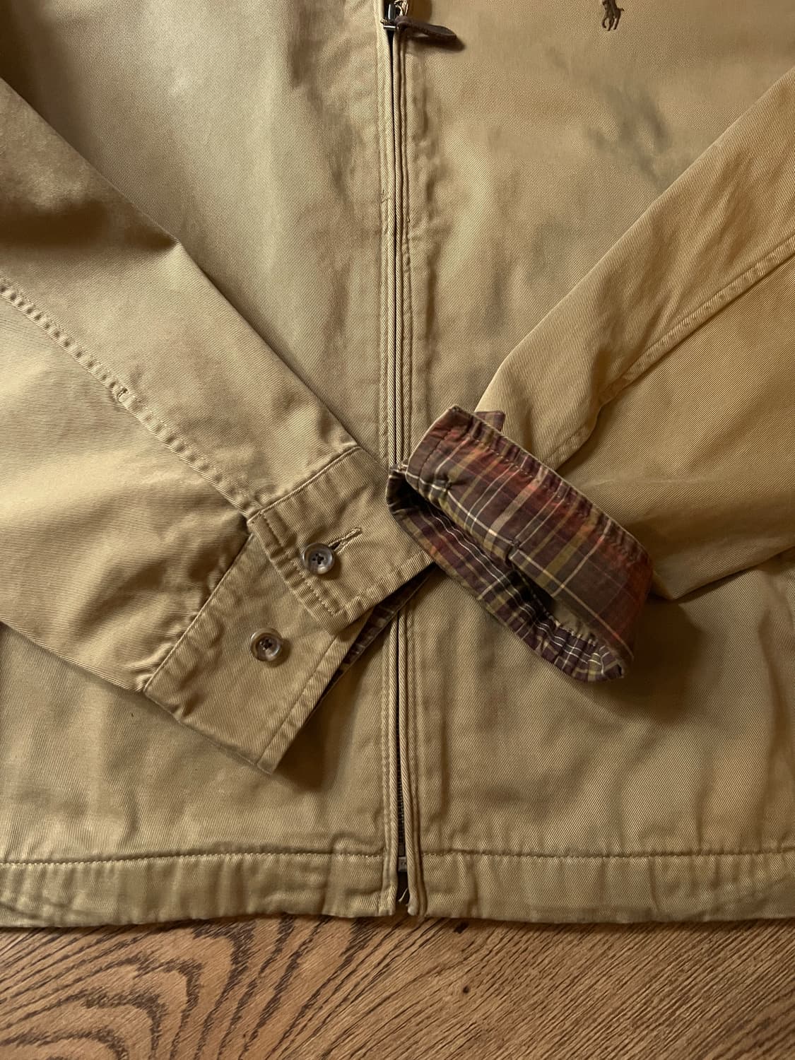 [XL]폴로 랄프로렌 체크 디테일 베이지 베이포트 자켓 상품이미지5