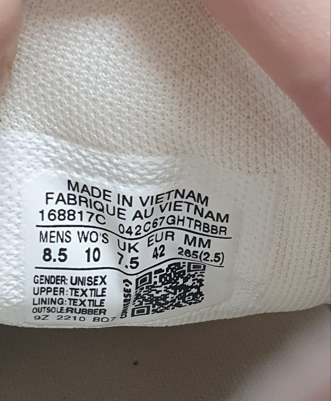컨버스 런스타 하이크 OX 스니커즈 화이트 265mm 상품이미지9
