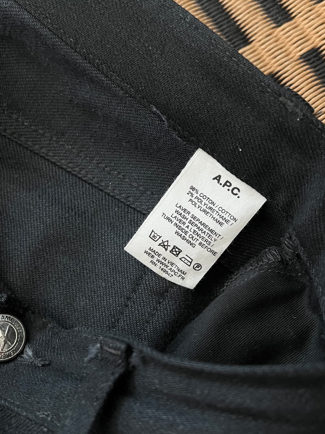 A.P.C. 아페쎄 쁘띠 뉴 스탠다드 블랙진 29 상품이미지5
