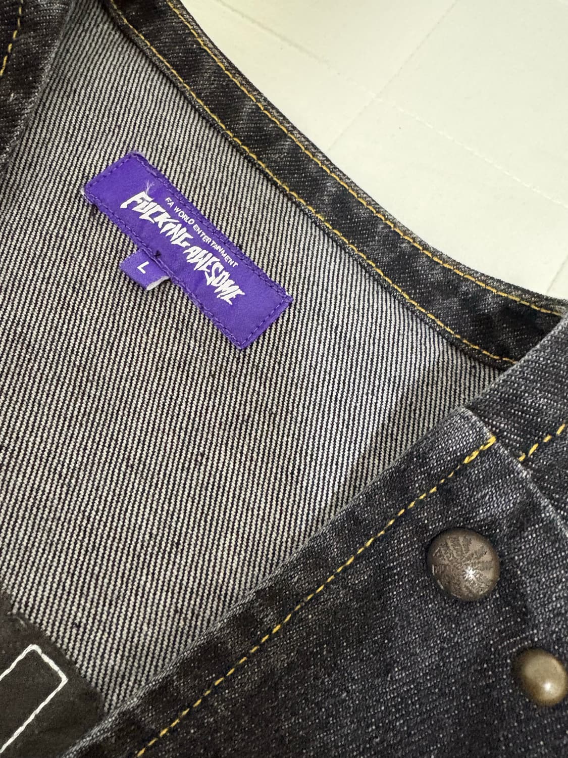 FUCKING AWESOME 데님 베스트 L 상품이미지3