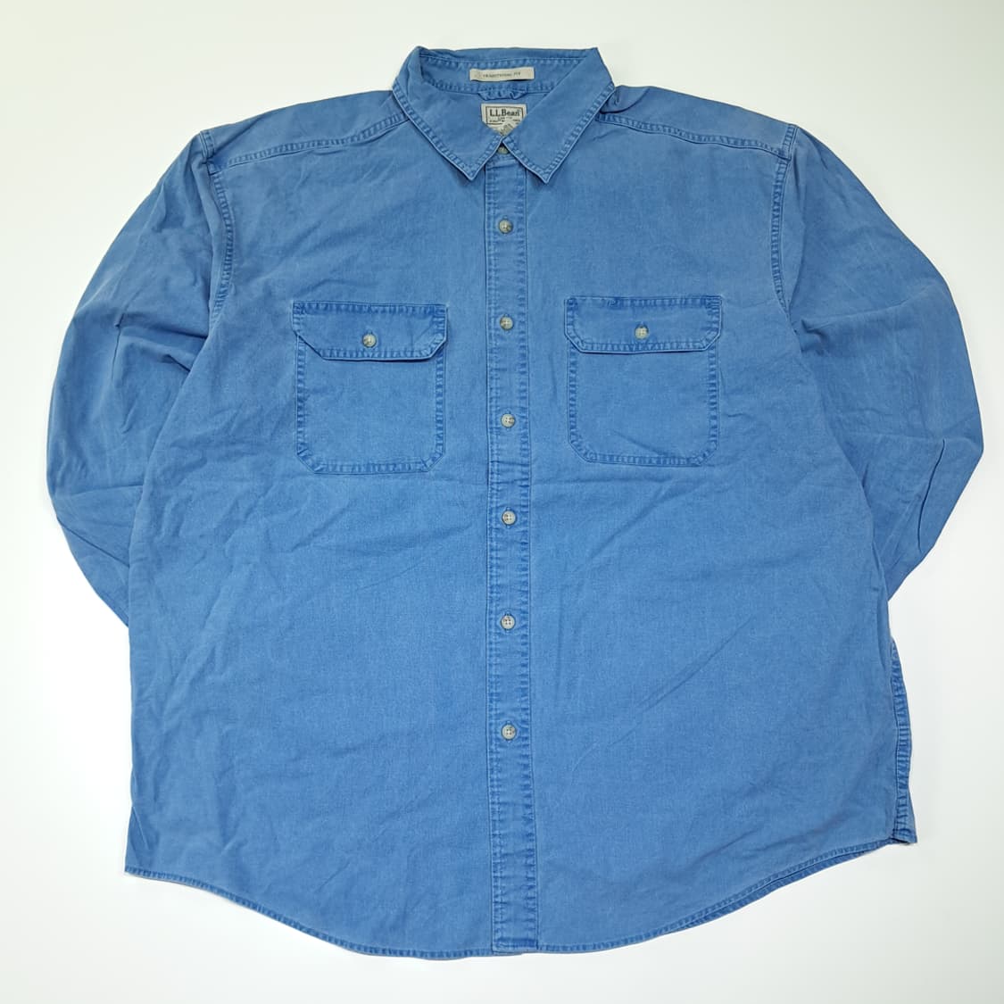 CL589 XL 엘엘빈 90s 말레이시아판 코튼 플랩포켓 워크 셔츠 남 상품이미지1