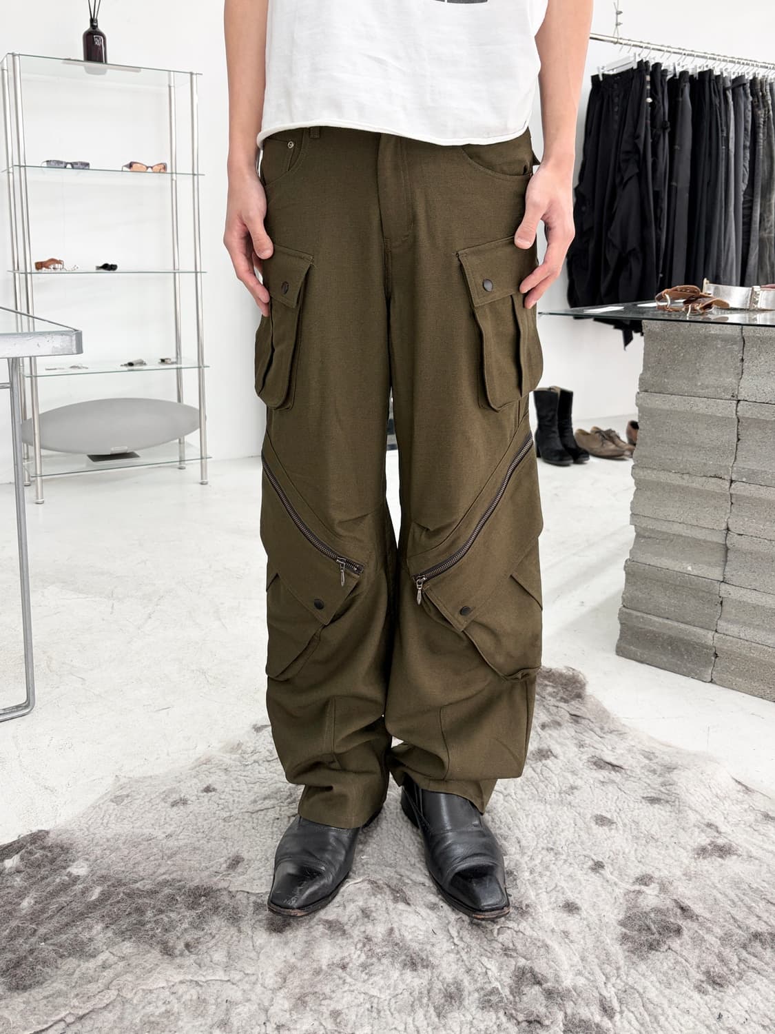 토네이도 마트 커브드 와이드 카고 팬츠 상품이미지1