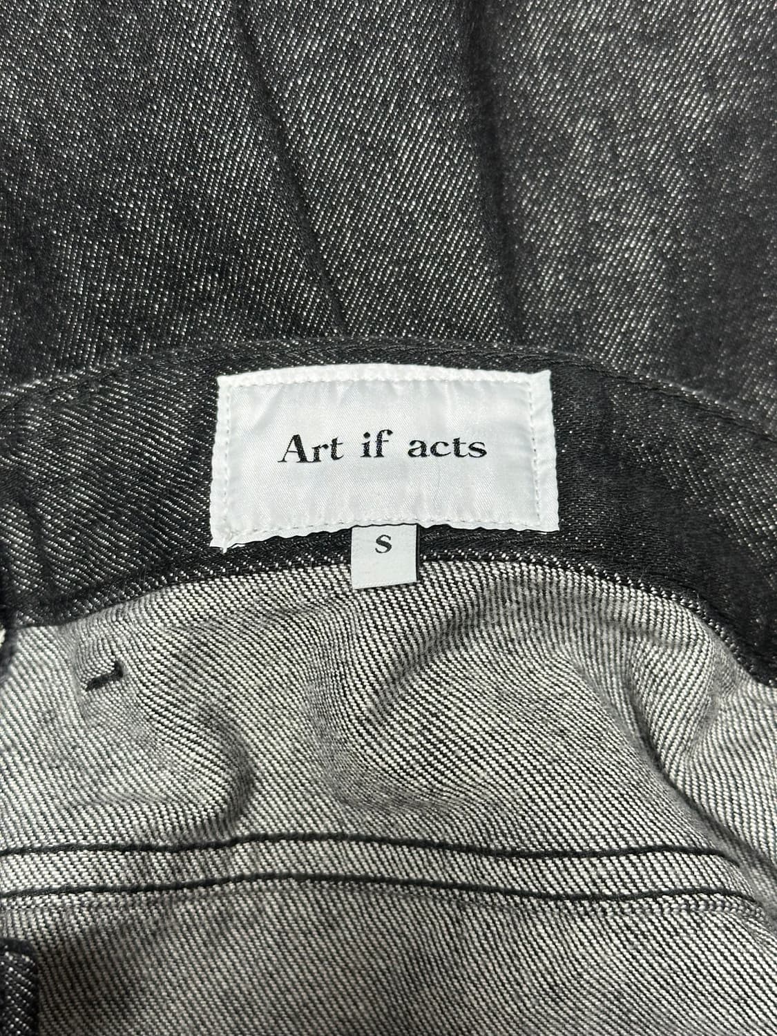 [S] 아트이프액츠 와이드 블랙 데님 상품이미지3