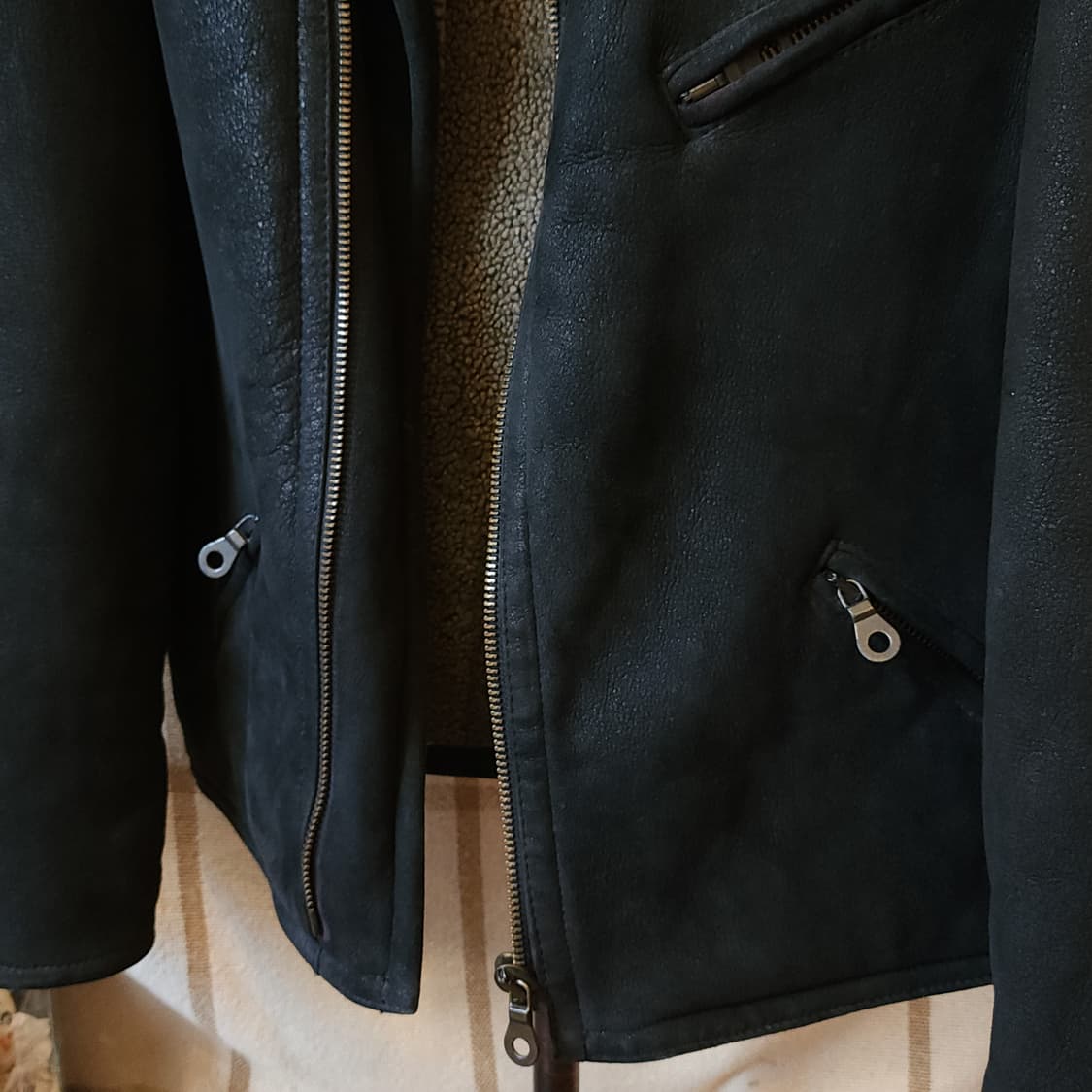 90s 빈티지 무스탕 이태리 바이커 무스탕 무톤 자켓 105 상품이미지4