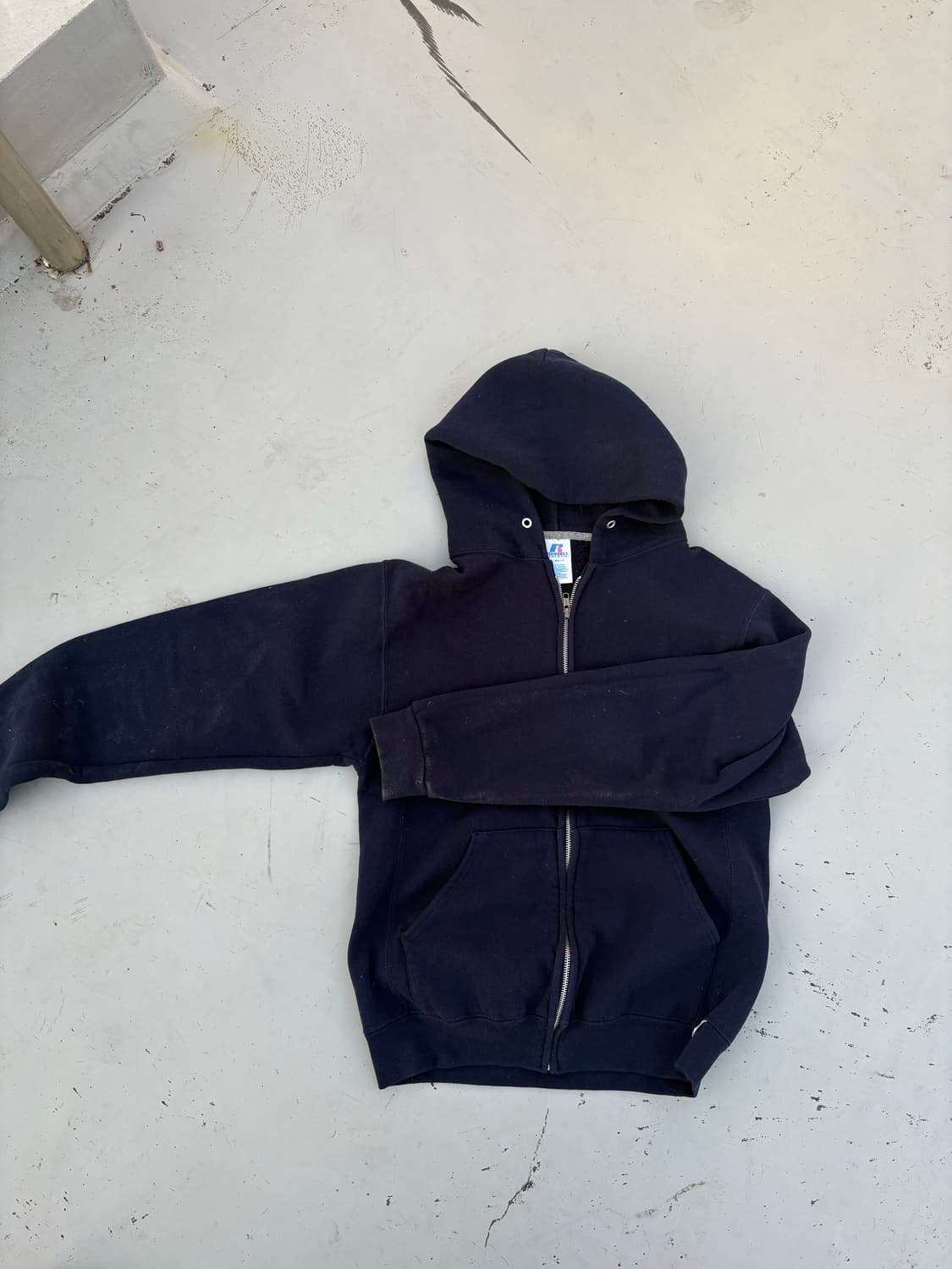 90‘s Russell 50/50 집업 네이비 상품이미지2