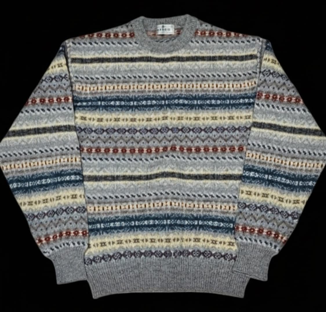 greed 페어아일 패턴 울 니트 상품이미지1