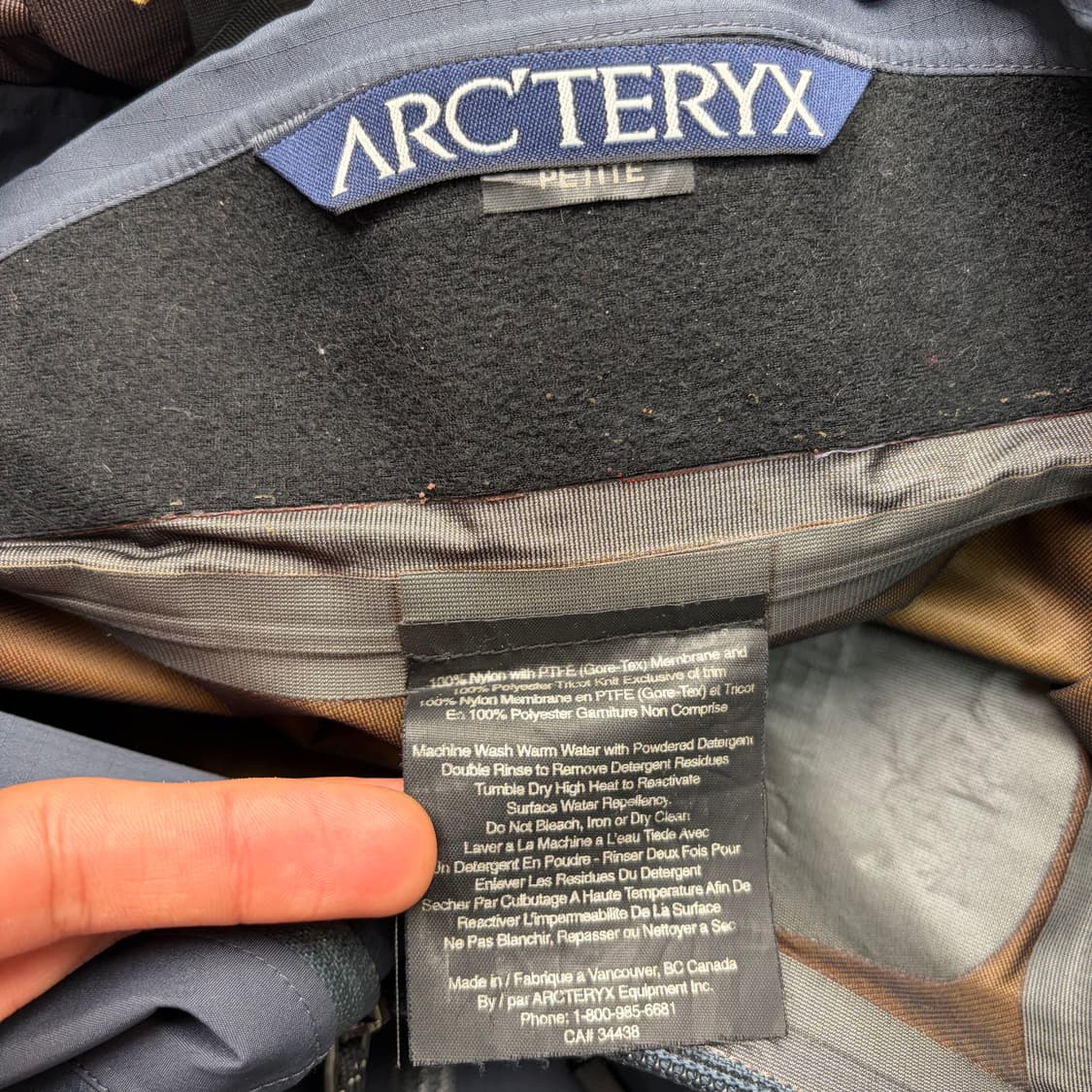 아크테릭스 베타 GTX 네이비 바람막이 S 상품이미지7