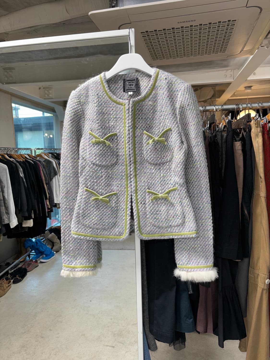 신시아 로리 래빗퍼 트위드 자켓 상품이미지3