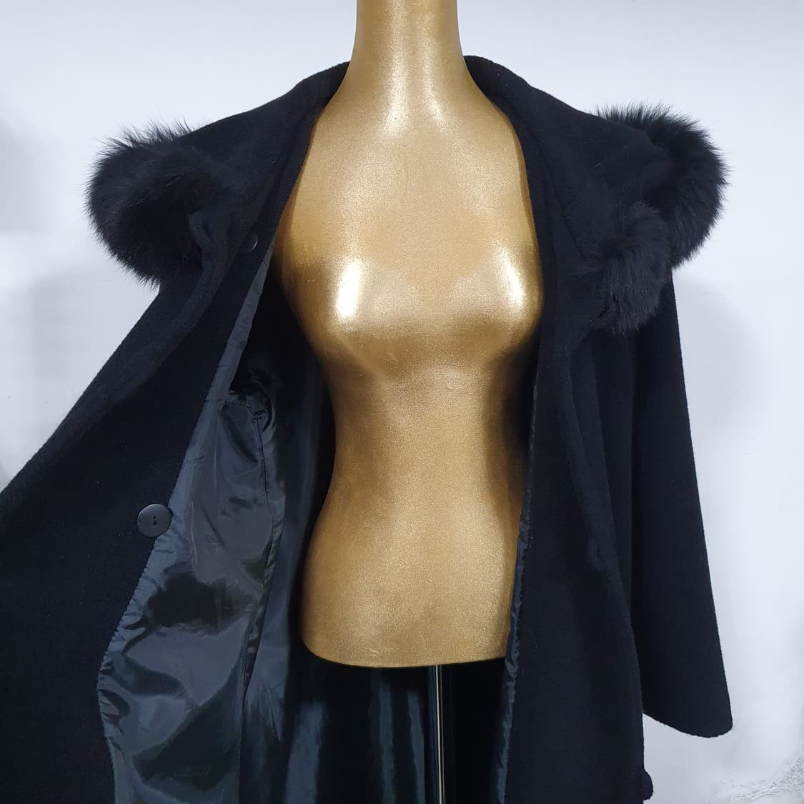 빈티지 숄 카라 케이프 울 코트 토끼털 / 모리걸 달천깔 페어리 상품이미지1